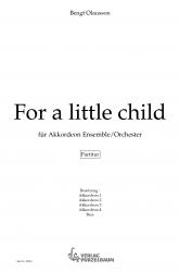 For a little child - Partitur